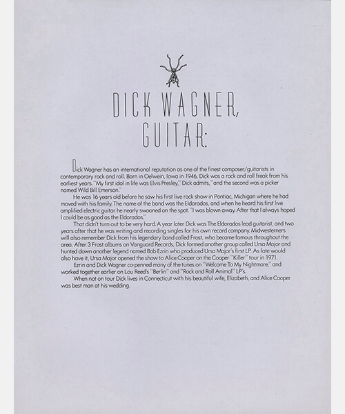 Dick Wagner Bio