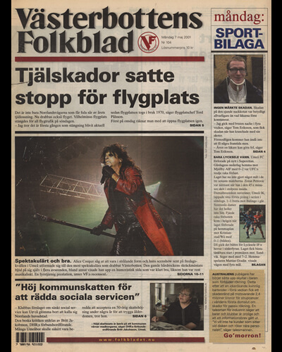 Västerbottens Folkblad 2001