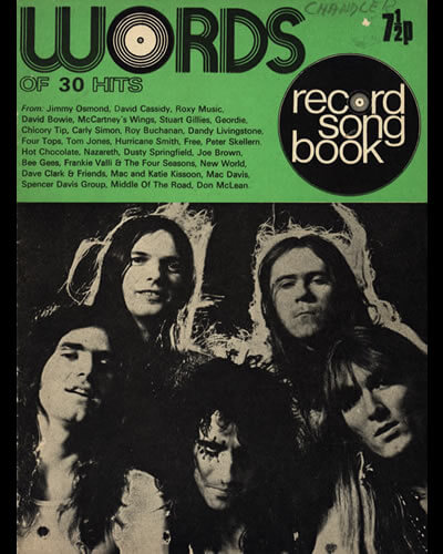 Record Song Book - Words of 30 Hits 1973